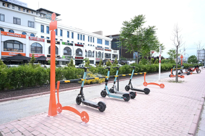 Konya'da e-skuter park noktaları yaygınlaşıyor